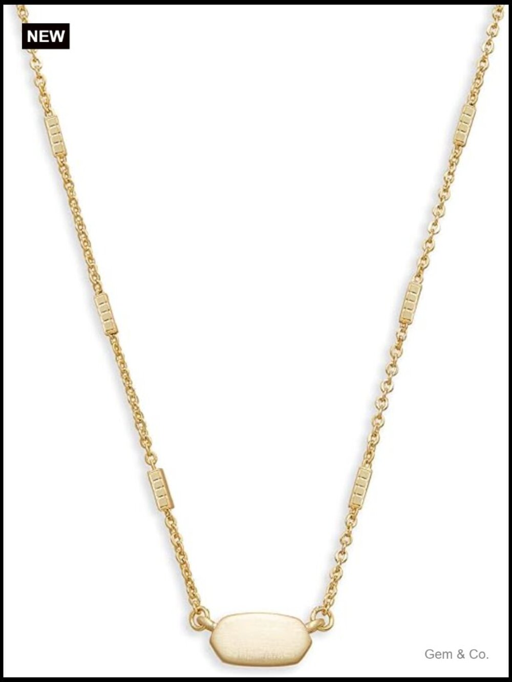 Kendra Scott Fern Pendant Necklace, 15" Chain with Extender, Gold-Plated